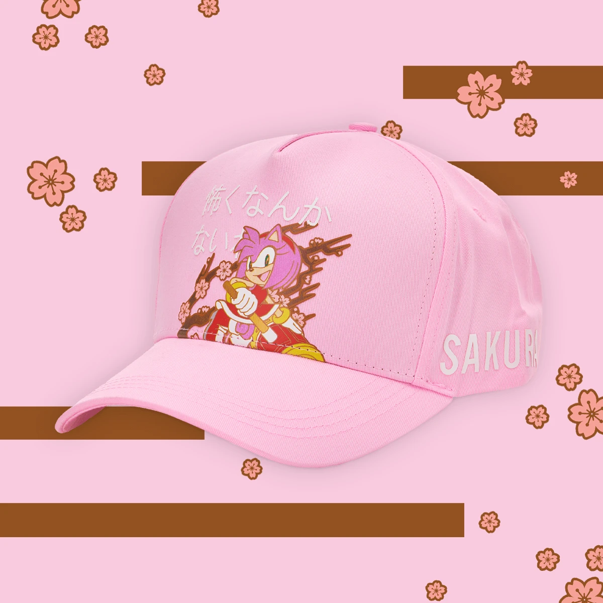 Sonic The Hedgehog SEGA Sakura Range - Amy Rose Pink Snapback / Baseball Cap 1 Sonic The Hedgehog SEGA Sakura Range - Amy Rose Pink Snapback / Baseball Cap