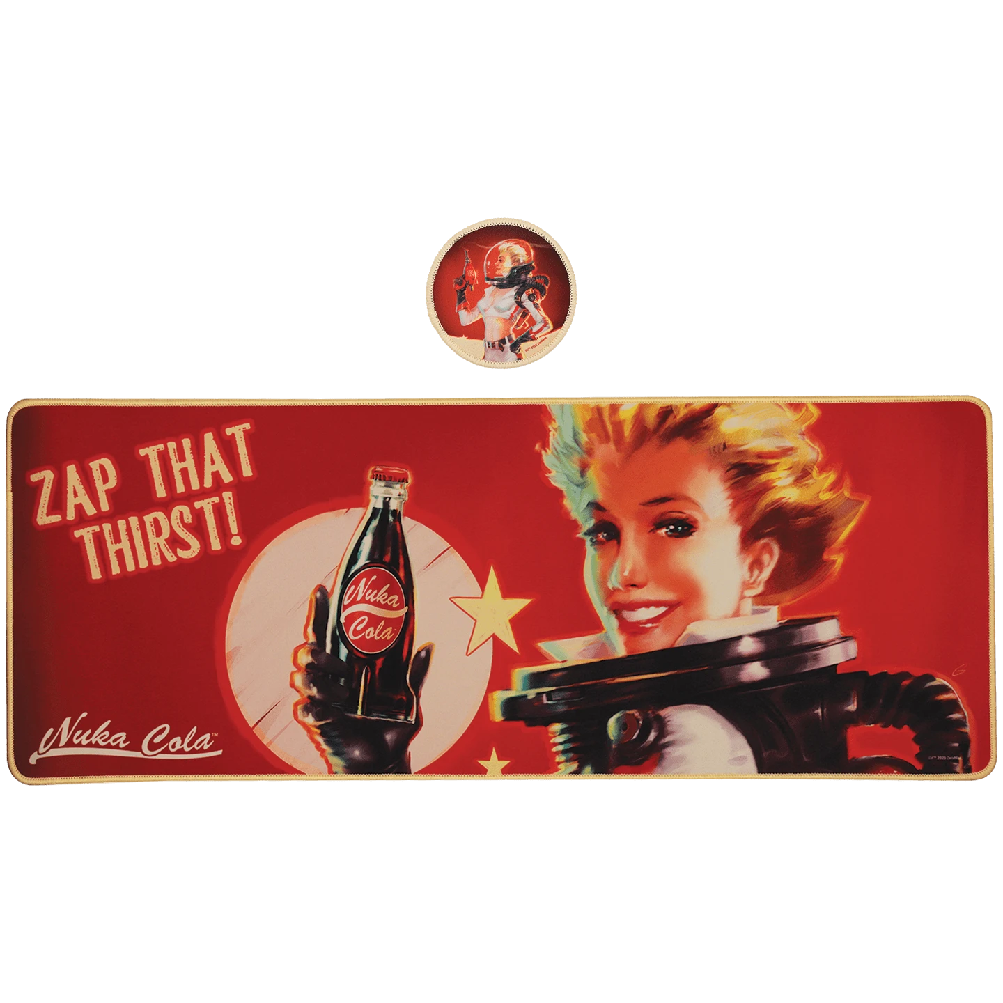 Fallout Nuka-Cola XL Desk Pad And Coaster Set 2 Fallout Nuka-Cola XL Desk Pad And Coaster Set - Image 2