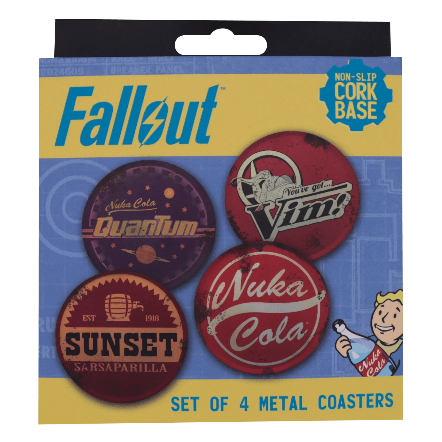 Fallout Set Of Four Metal Drinks Coasters 11 Fallout Set Of Four Metal Drinks Coasters - Image 11