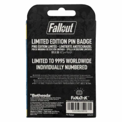 Fallout Limited Edition Charisma Boy Pin Badge -Just Geek Store B FLT97 Box Back Trans