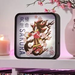 Sega Sonic The Hedgehog ‘Sakura - Shadow The Hedgehog’ Acrylic Desk Lamp / Wall Light -Just Geek Store Shadow Sakura Lamp LS HiRes 4