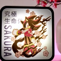 Sega Sonic The Hedgehog ‘Sakura - Shadow The Hedgehog’ Acrylic Desk Lamp / Wall Light -Just Geek Store Shadow Sakura Lamp LS HiRes 5