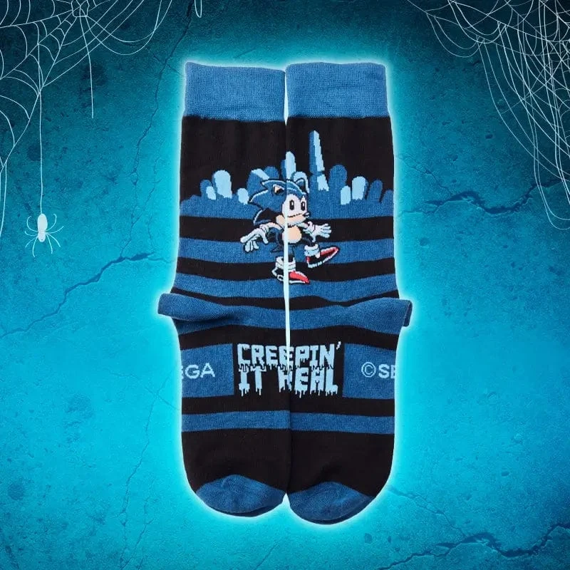 Sonic The Hedgehog Sonic The Hedhehog 'Creepin' It Real' Socks (One Size) 1 Sonic The Hedgehog Sonic The Hedhehog 'Creepin' It Real' Socks (One Size)
