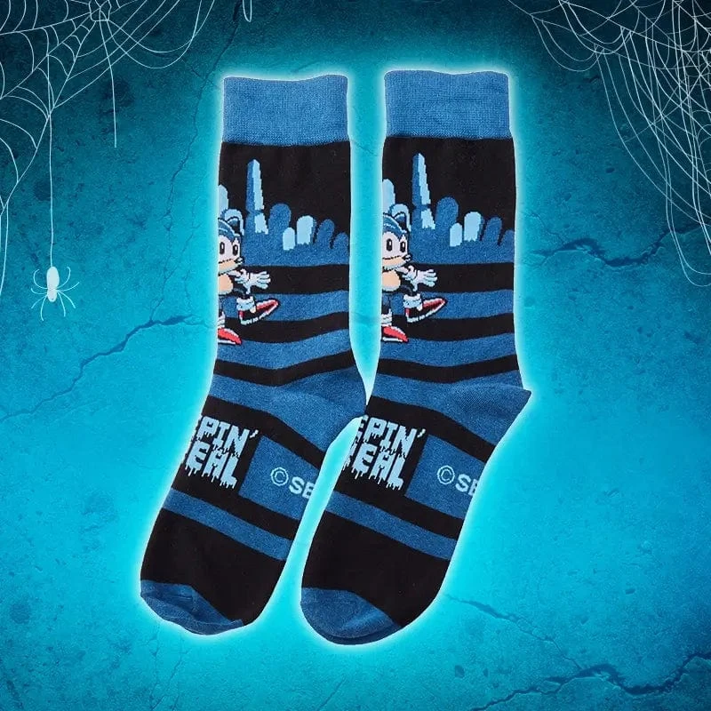 Sonic The Hedgehog Sonic The Hedhehog 'Creepin' It Real' Socks (One Size) 2 Sonic The Hedgehog Sonic The Hedhehog 'Creepin' It Real' Socks (One Size) - Image 2