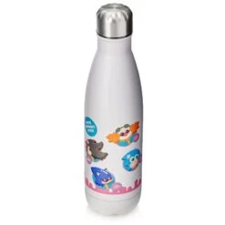 Sonic The Hedgehog Ice Cream Menu Bowling Pin Style Water Bottle -Just Geek Store SonicSummer IceCreamMenu WaterBottle White 4