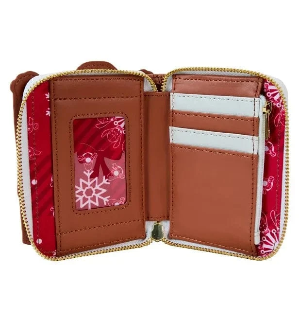 Loungefly Disney Winnie The Pooh Holiday Scene Pooh And Friends Zip Around Wallet - Image 2