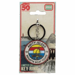 Jaws 50th Anniversary Regatta Boat Tour Keyring -Just Geek Store UV JW134 Pack Front Trans