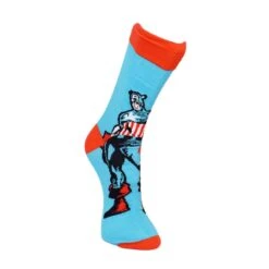 Marvel Captain America Red And Blue Socks