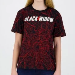 Marvel Black Widow City Map Women's T-Shirts 6 Marvel Black Widow City Map Women's T-Shirts -Just Geek Store dif mar bw m ts3