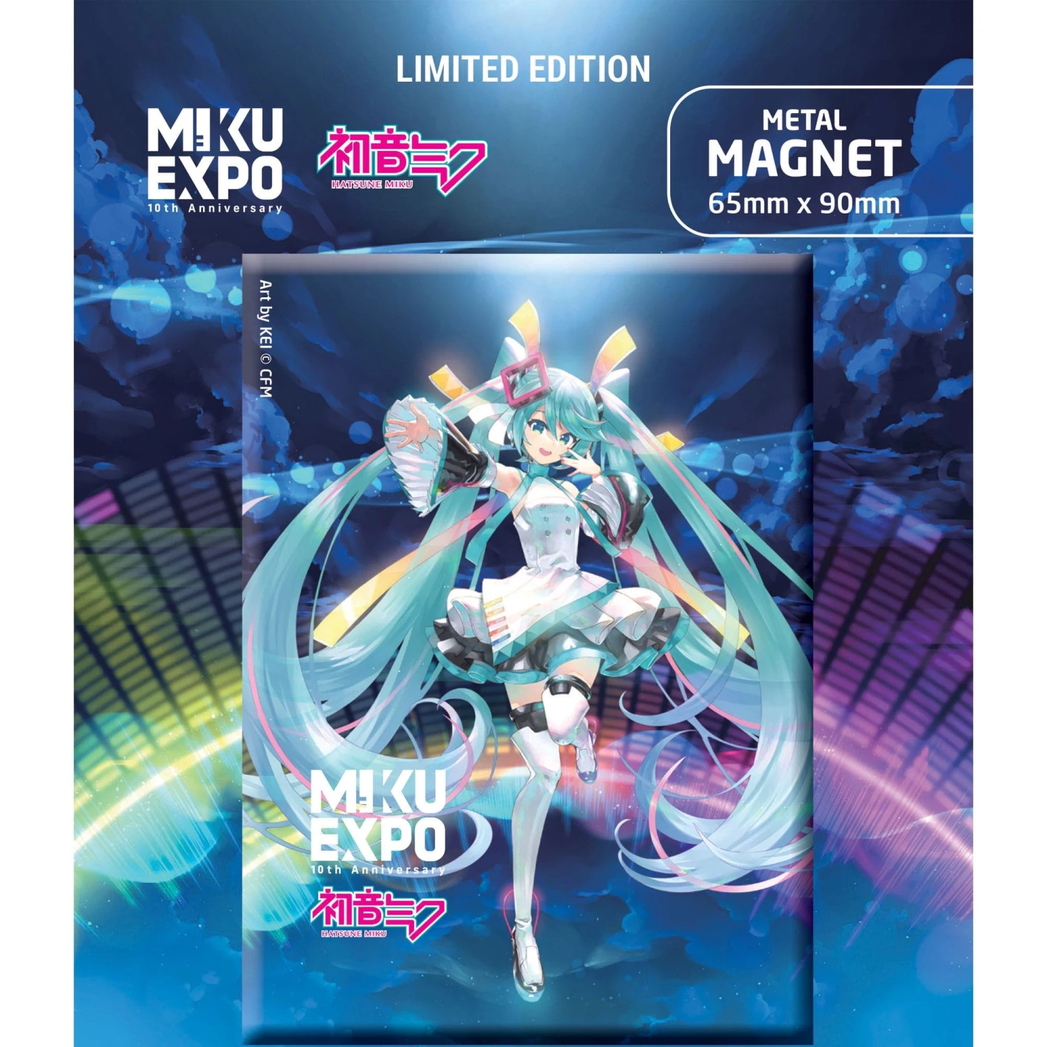 Hatsune Miku Fridge Magnet Miku Expo 10th Anniversary Art By Kei Ver. Limited Edition 2 Hatsune Miku Fridge Magnet Miku Expo 10th Anniversary Art By Kei Ver. Limited Edition - Image 2