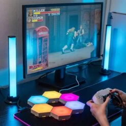 Numskull LED Desktop RGB Lighting -Just Geek Store lifestyle 2 61b8954b 26b7 4484 8143 f115fb5e89f3