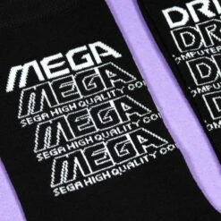 Mega Drive ‘Retro Logo’ Black Socks (One Size) -Just Geek Store md retro logo socks 3