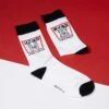 Modern Sonic The Hedgehog Japanese Style White And Black Socks (One Size)