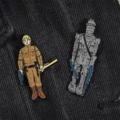 Pin Kings Star Wars Enamel Pin Badge Set 1.14 – IG-88 And Luke Skywalker (Bespin Fatigues) -Just Geek Store sw kenner pin kings 1.14 5