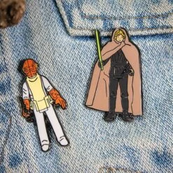Pin Kings Star Wars Enamel Pin Badge Set 1.26 – Admiral Ackbar And Luke Skywalker (Jedi Knight Outfit) -Just Geek Store sw kenner pin kings 1.26 5