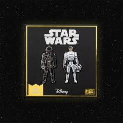 Pin Kings Star Wars Enamel Pin Badge Set 1.44 – Imperial Gunner And Luke Skywalker (Imperial Stormtrooper Outfit)